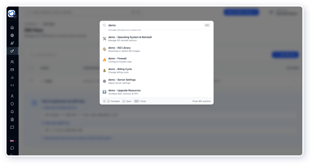 Command palette (Ctrl+K) for quick access to all features.